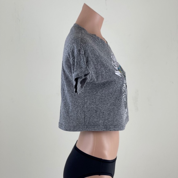 Choies Cheshire Cat Crop Top in Grey - Picture 8 of 10